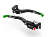 L11 ULTIMATE - BRAKE + CLUTH LEVERS DOUBLE ADJUSTMENT BLACK-GREEN