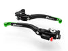 L12 ULTIMATE - BRAKE + CLUTH LEVERS DOUBLE ADJUSTMENT BLACK-GREEN