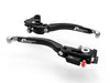 L12 ULTIMATE - BRAKE + CLUTH LEVERS DOUBLE ADJUSTMENT BLACK-SILVER