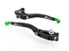 L16 EVO - BRAKE + CLUTH LEVERS BLACK-GREEN