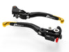 L17 ULTIMATE - BMW BRAKE + CLUTH LEVERS DOUBLE ADJUSTMENT BLACK-GOLD