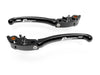 LE01 - BRAKE / CLUTCH ADJ. LEVERS  ECO GP 1 BLACK-BLACK