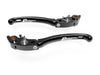 LE01 - BRAKE / CLUTCH ADJ. LEVERS  ECO GP 1 BLACK-SILVER