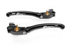 LE03 - BRAKE / CLUTCH ADJ. LEVERS  ECO GP 1 BLACK-GOLD