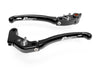 LE06 - BRAKE / CLUTCH ADJ. LEVERS  ECO GP 1 BLACK-SILVER