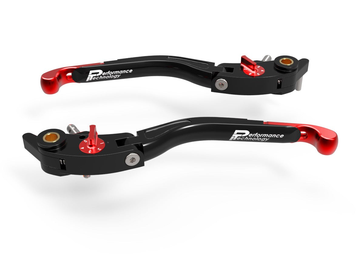 LEA01 - BRAKE / CLUTCH ADJ. LEVERS  ECO GP 2 BLACK-RED