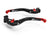 LEA04 - BRAKE / CLUTCH ADJ. LEVERS  ECO GP 2 BLACK-RED