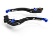 LEA05 - BRAKE / CLUTCH ADJ. LEVERS  ECO GP 2 BLACK-BLUE