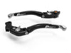 LEA05 - BRAKE / CLUTCH ADJ. LEVERS  ECO GP 2 BLACK-SILVER