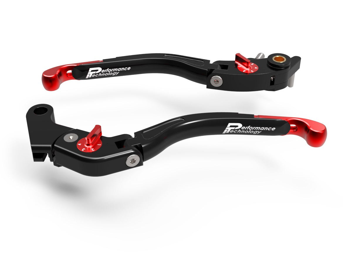 LEA06 - BRAKE / CLUTCH ADJ. LEVERS  ECO GP 2 BLACK-RED