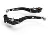 LEA06 - BRAKE / CLUTCH ADJ. LEVERS  ECO GP 2 BLACK-SILVER