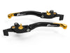 LEA07 - BRAKE / CLUTCH ADJ. LEVERS  ECO GP 2 BLACK-GOLD