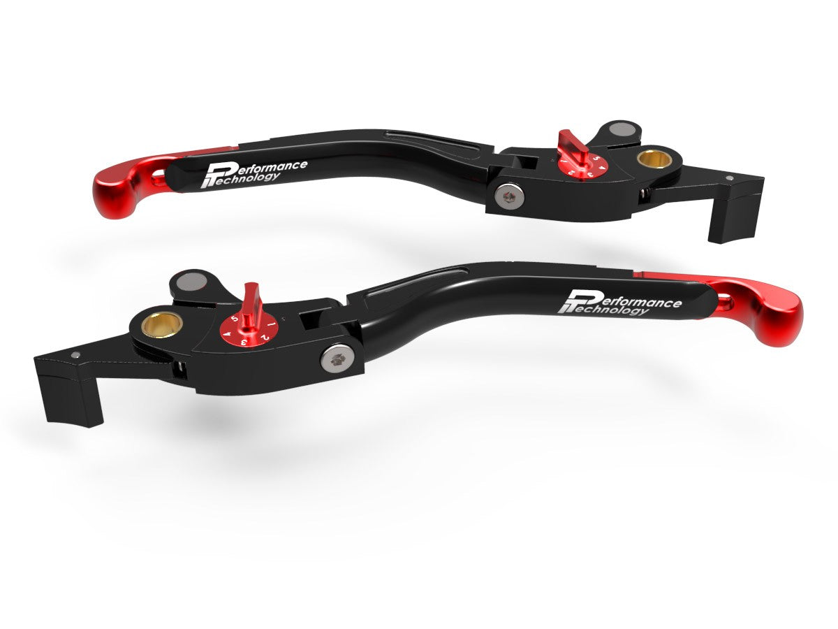 LEA07 - BRAKE / CLUTCH ADJ. LEVERS  ECO GP 2 BLACK-RED