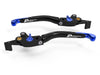 LEA07 - BRAKE / CLUTCH ADJ. LEVERS  ECO GP 2 BLACK-BLUE