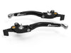 LEA07 - BRAKE / CLUTCH ADJ. LEVERS  ECO GP 2 BLACK-SILVER