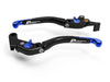 LEA08 - BRAKE / CLUTCH ADJ. LEVERS  ECO GP 2 BLACK-BLUE