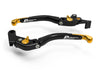 LEA08 - BRAKE / CLUTCH ADJ. LEVERS  ECO GP 2 BLACK-GOLD