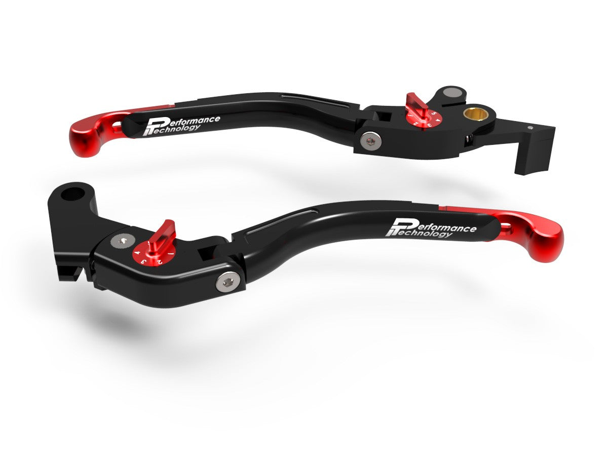 LEA08 - BRAKE / CLUTCH ADJ. LEVERS  ECO GP 2 BLACK-RED