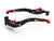 LEA08 - BRAKE / CLUTCH ADJ. LEVERS  ECO GP 2 BLACK-RED