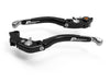 LEA09 - BRAKE / CLUTCH ADJ. LEVERS  ECO GP 2 BLACK-SILVER