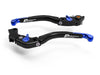 LEA09 - BRAKE / CLUTCH ADJ. LEVERS  ECO GP 2 BLACK-BLUE