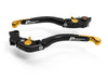 LEA09 - BRAKE / CLUTCH ADJ. LEVERS  ECO GP 2 BLACK-GOLD