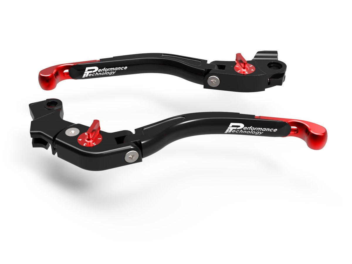 LEA10 - BRAKE / CLUTCH ADJ. LEVERS  ECO GP 2 BLACK-RED