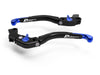 LEA10 - BRAKE / CLUTCH ADJ. LEVERS  ECO GP 2 BLACK-BLUE