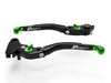 LEA14 - BRAKE / CLUTCH ADJ. LEVERS  ECO GP 2 BLACK-GREEN