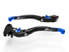 LEA14 - BRAKE / CLUTCH ADJ. LEVERS  ECO GP 2 BLACK-BLUE