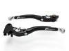 LEA14 - BRAKE / CLUTCH ADJ. LEVERS  ECO GP 2 BLACK-SILVER